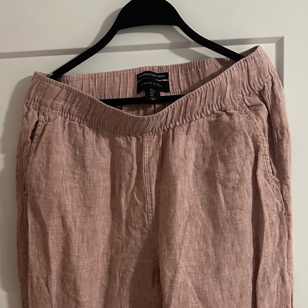 Elie Tahari Pink Linen Pants